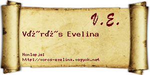 Vörös Evelina névjegykártya